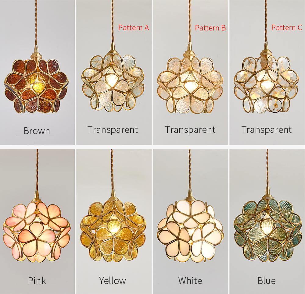 Glass Petal Pendant Light