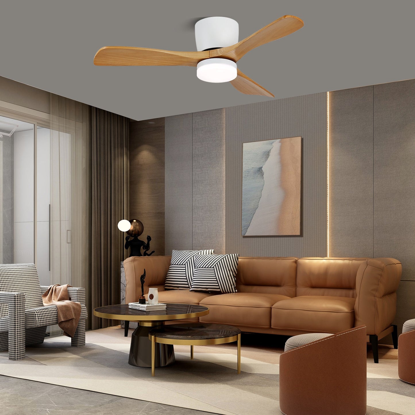 Aerodynamics Wooden 48"/52" Ceiling Fan Light