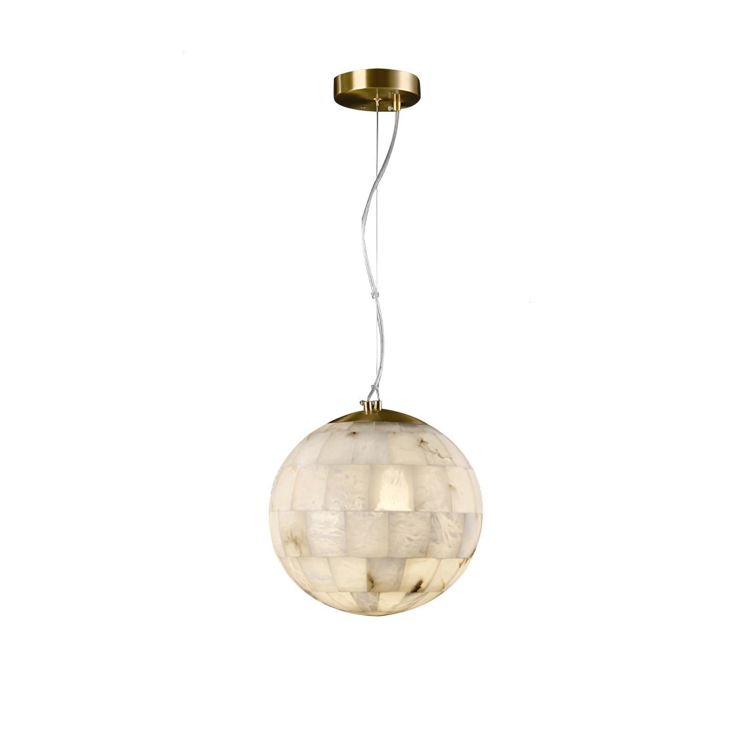 Alabaster Ball Pendant Light