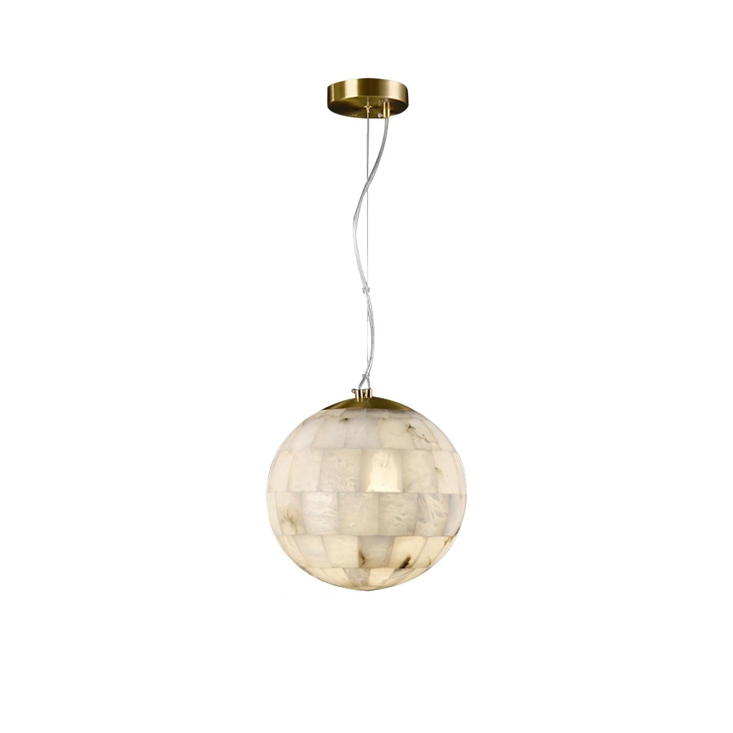 Alabaster Ball Pendant Light