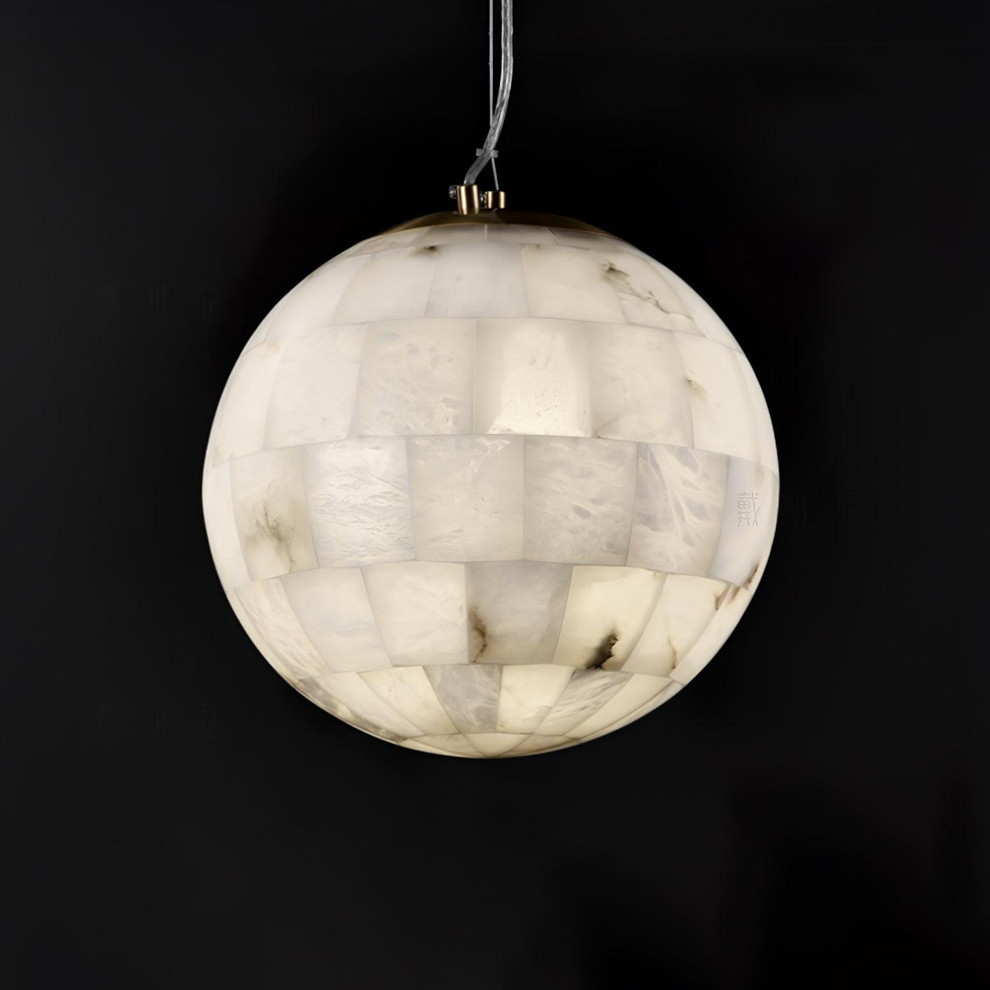 Alabaster Ball Pendant Light