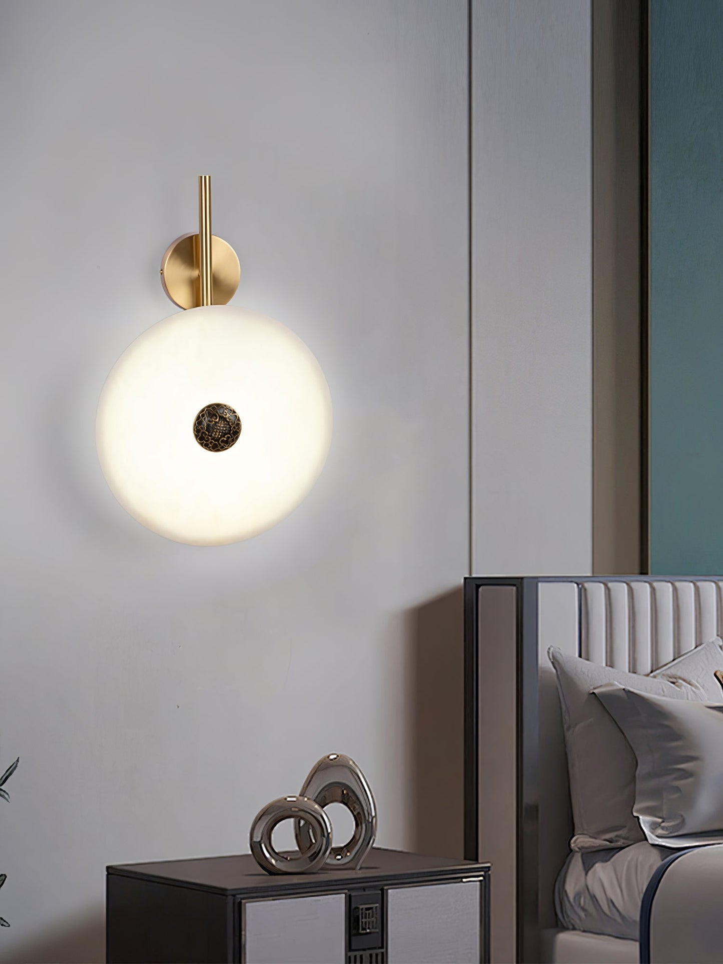 Alabaster Eclipse Wall Light