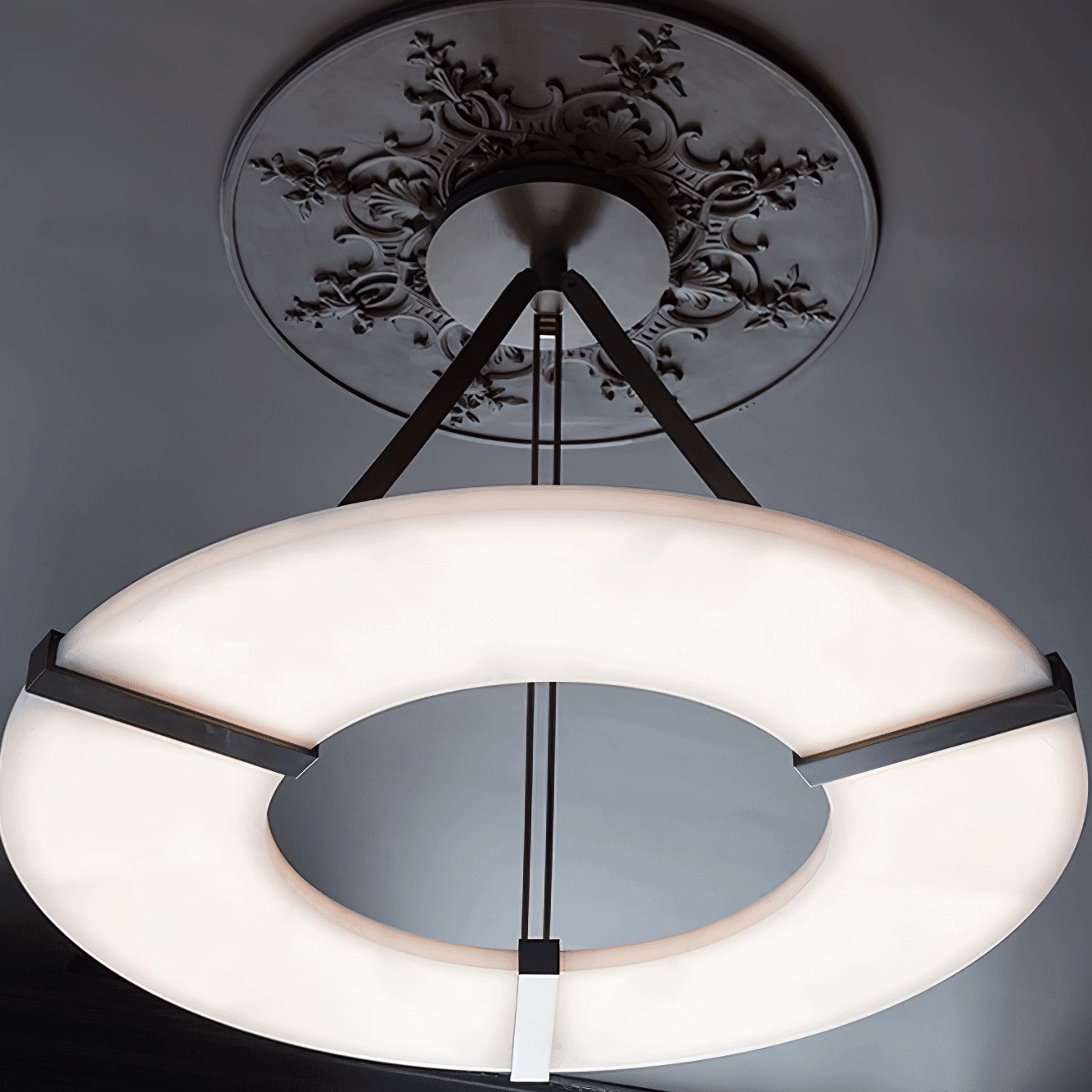 Alabaster Halo Pendant Light