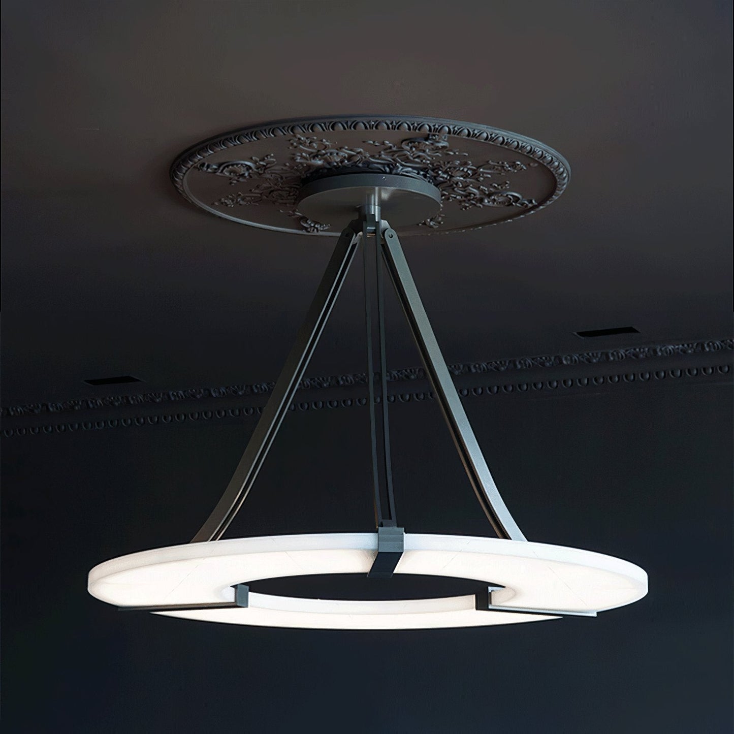 Alabaster Halo Pendant Light