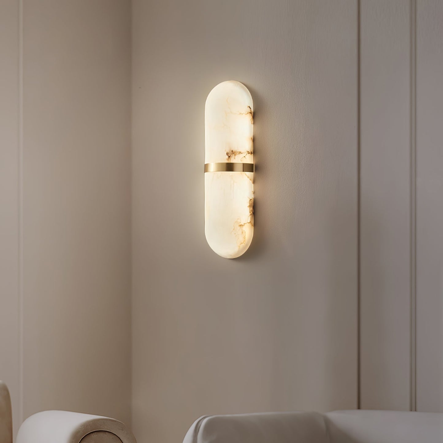 Alabaster Pill Wall Light