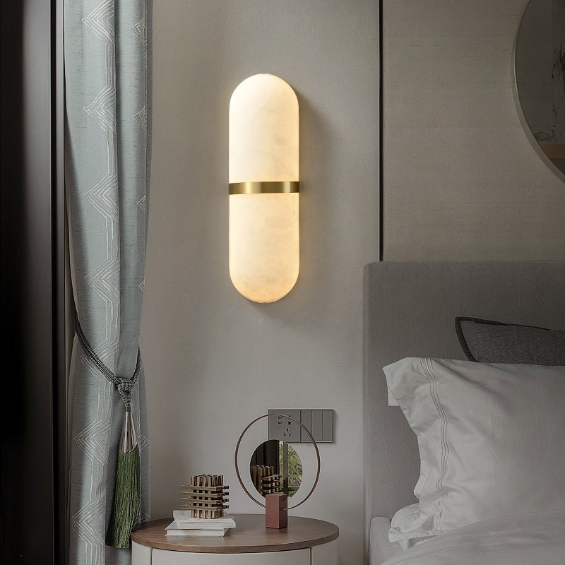 Alabaster Pill Wall Light