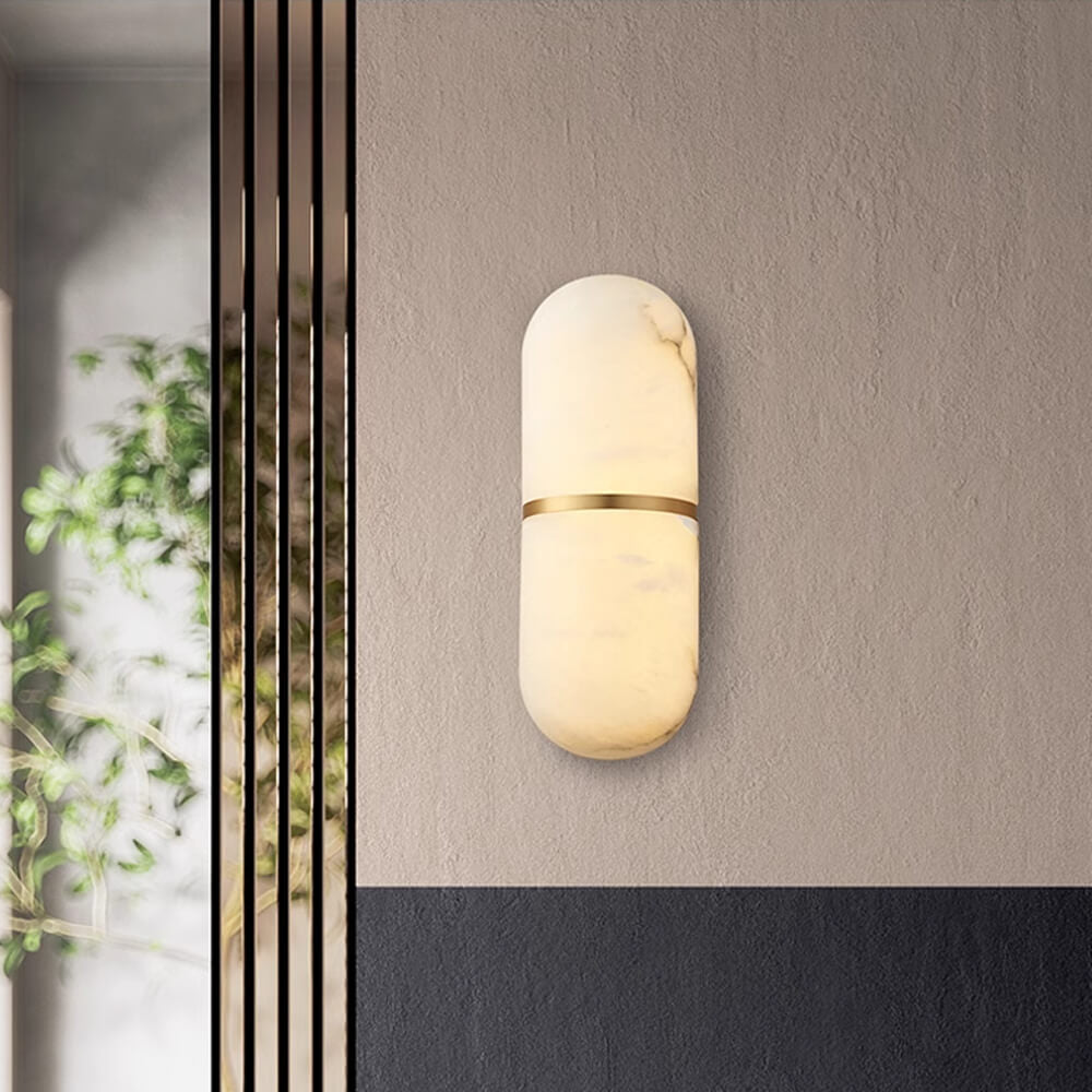 Alabaster Pill Wall Light