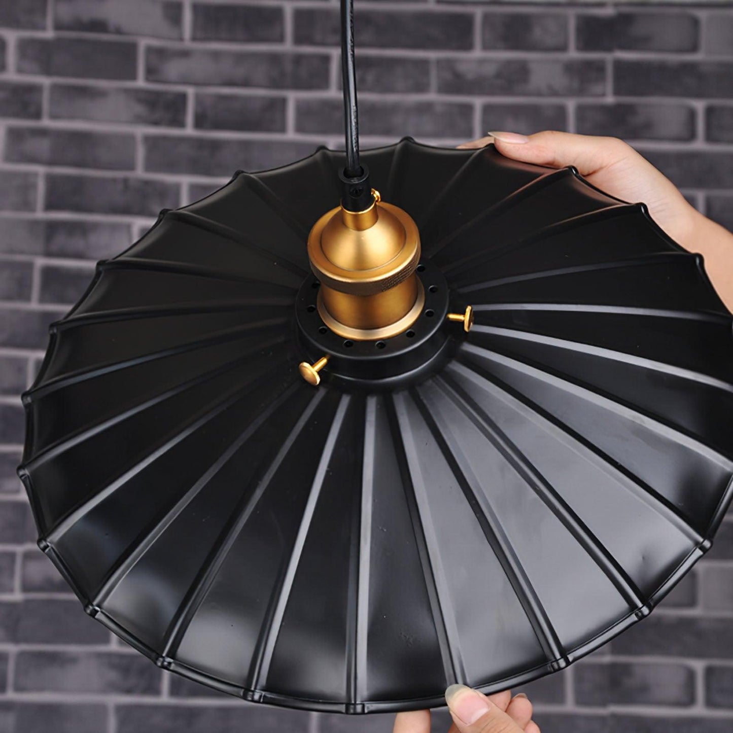 Black Skirt Pendant Light