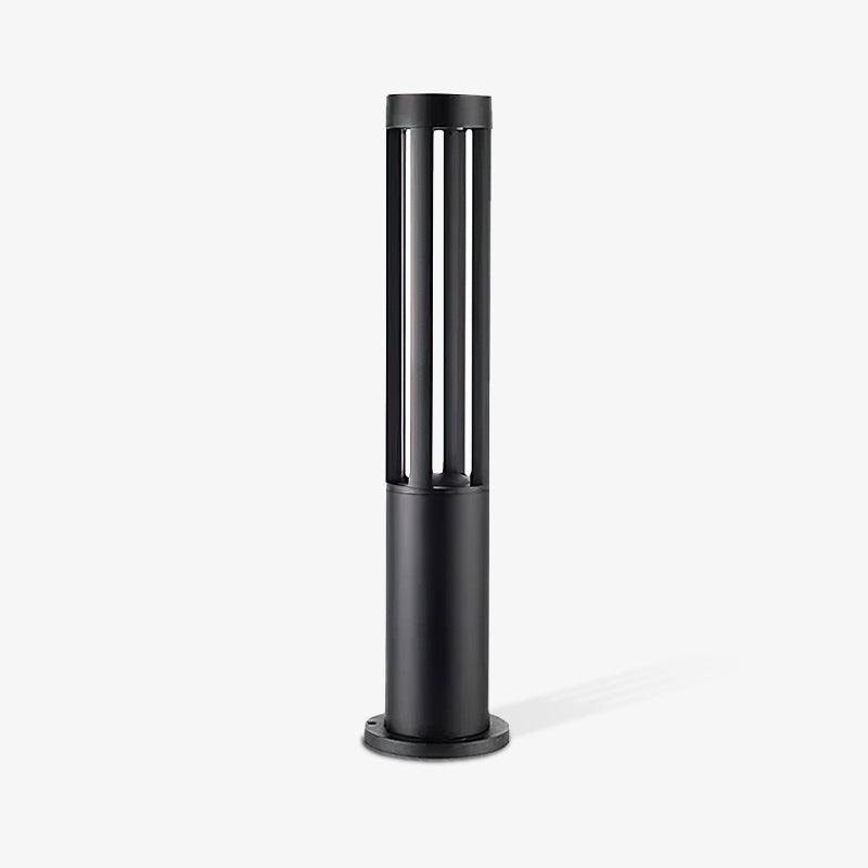 Black Cylindrical Garden Outdoor Light