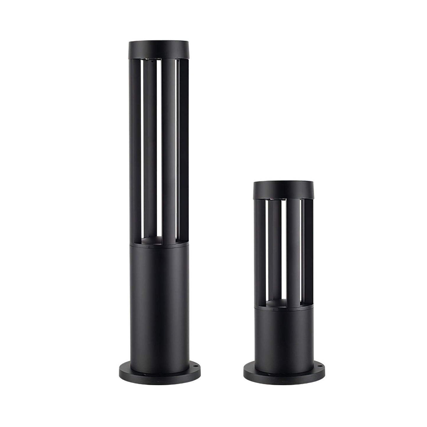 Black Cylindrical Garden Outdoor Light