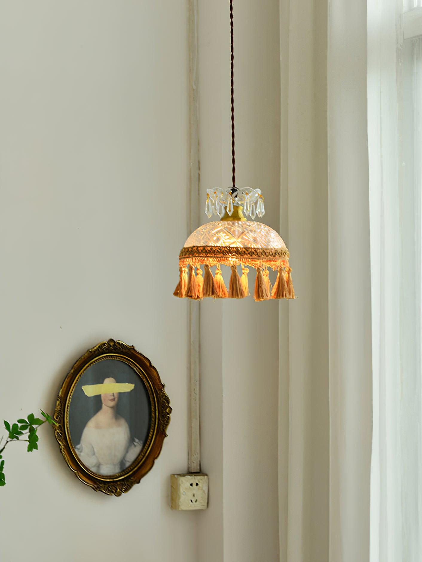 Bowl Tassel Pendant Light