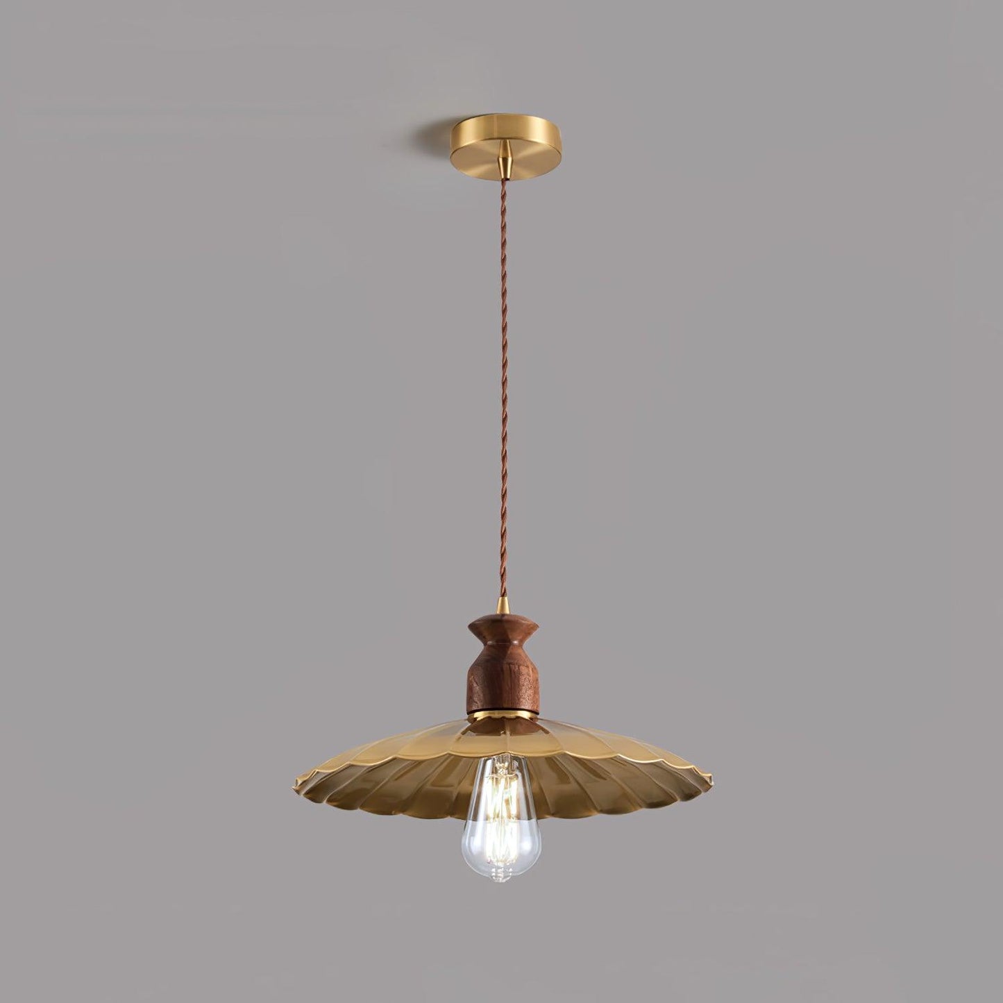 Brass Crest Pendant Light