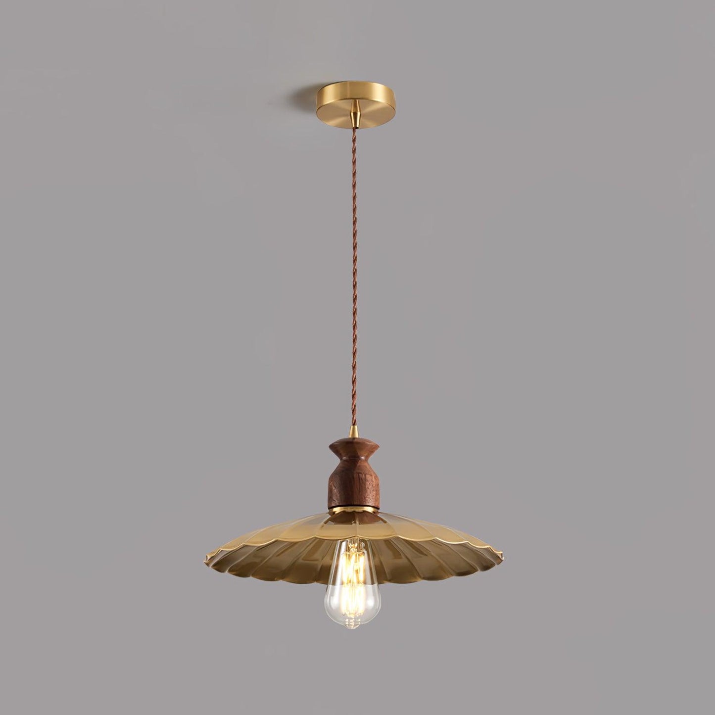 Brass Crest Pendant Light