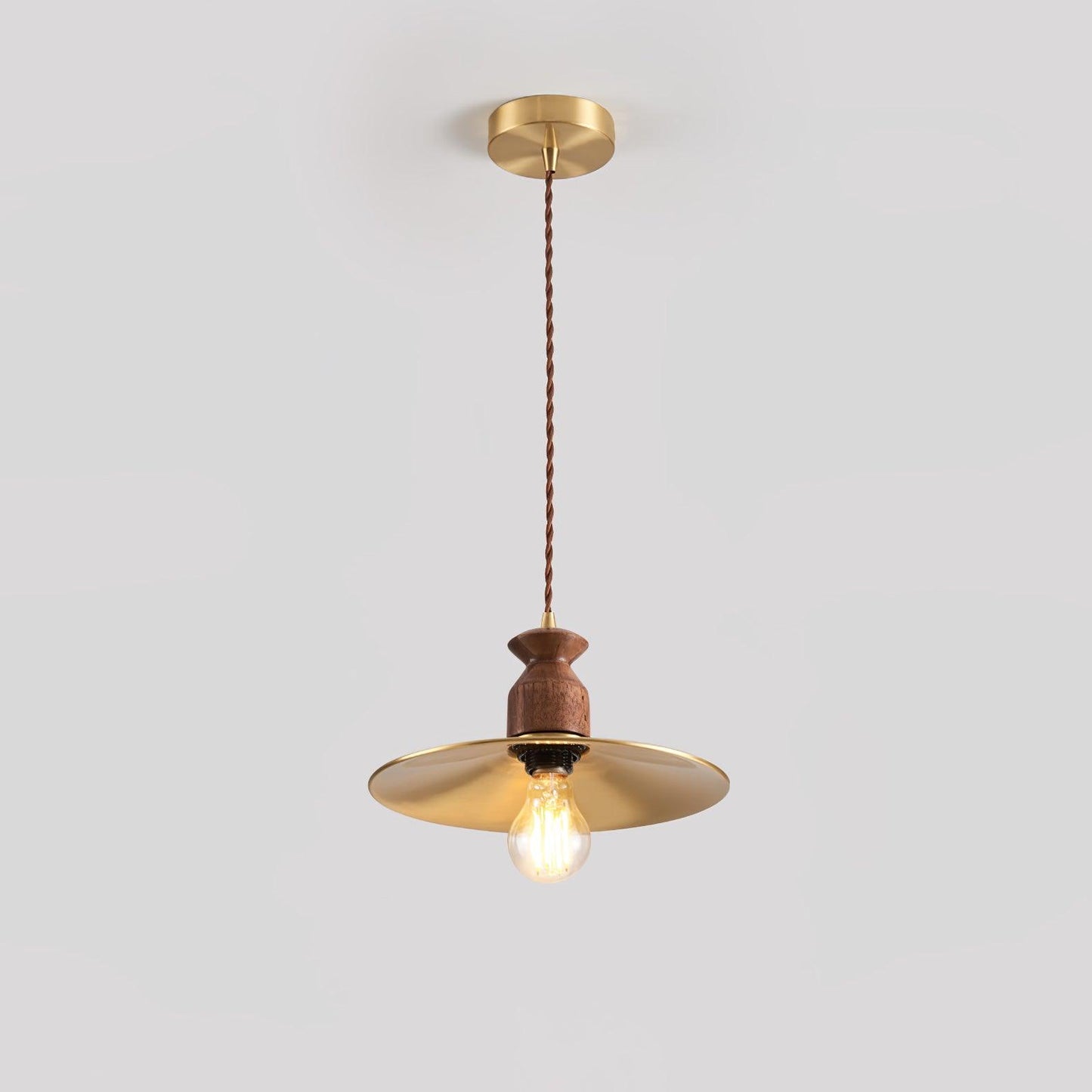 Brass Crest Pendant Light