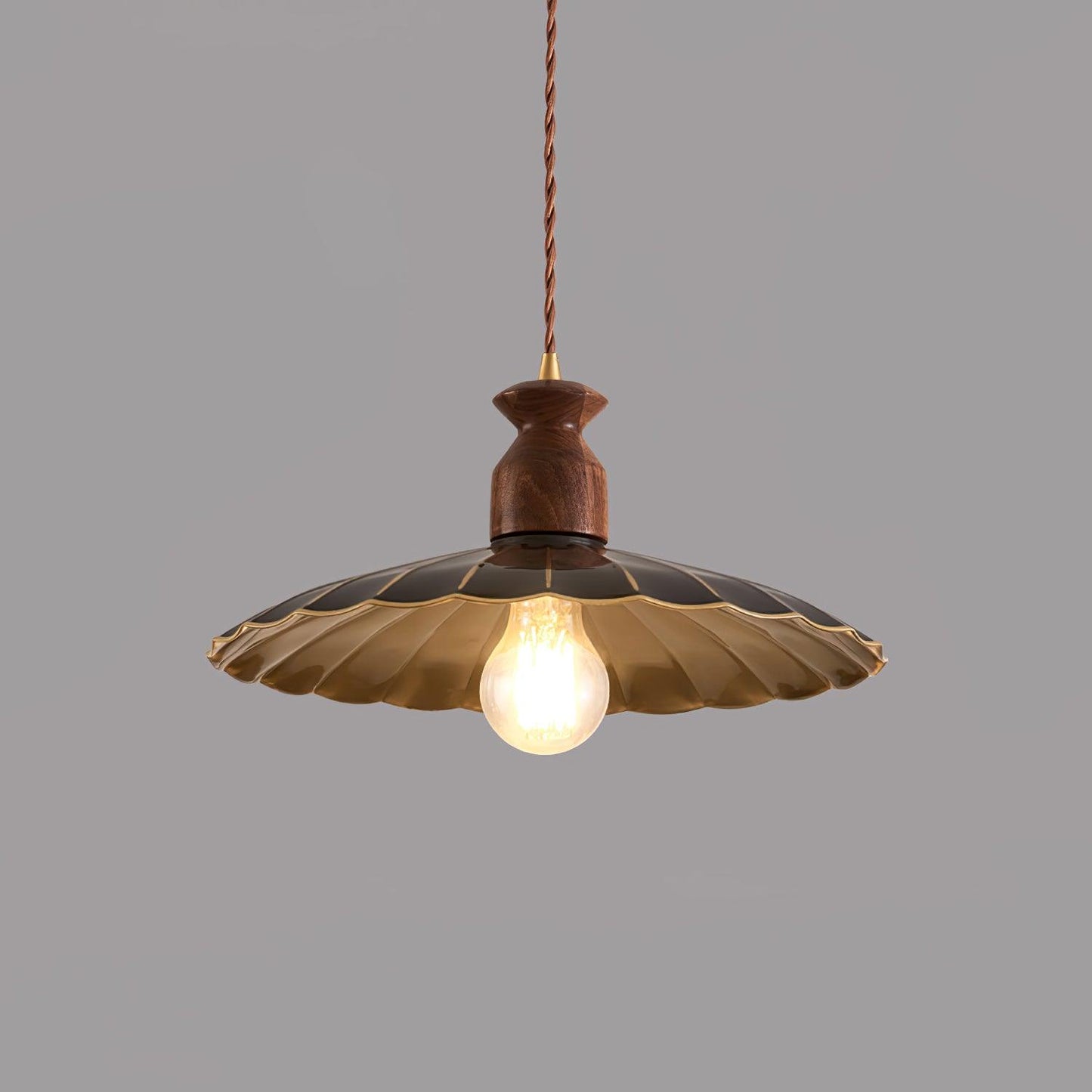 Brass Crest Pendant Light