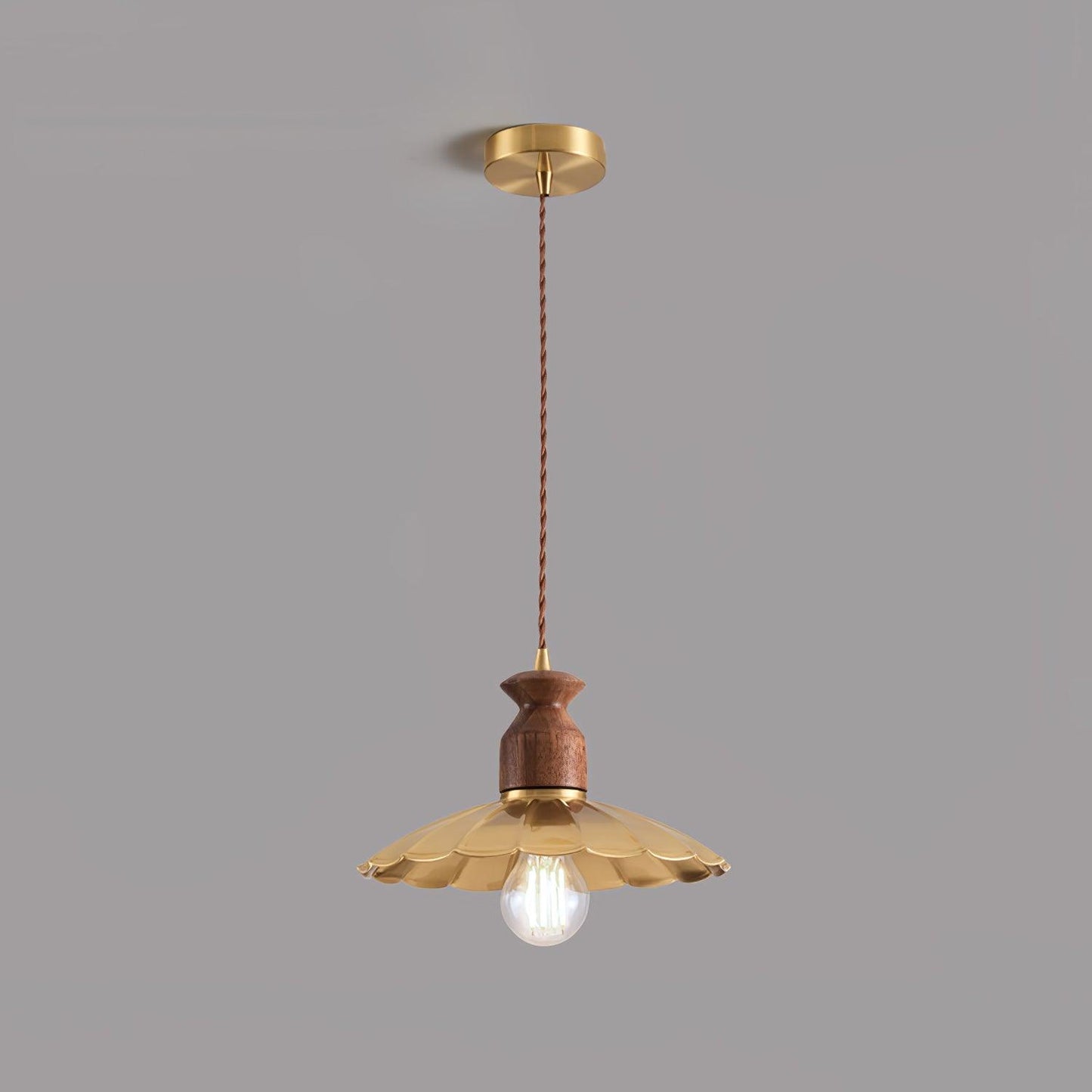 Brass Crest Pendant Light