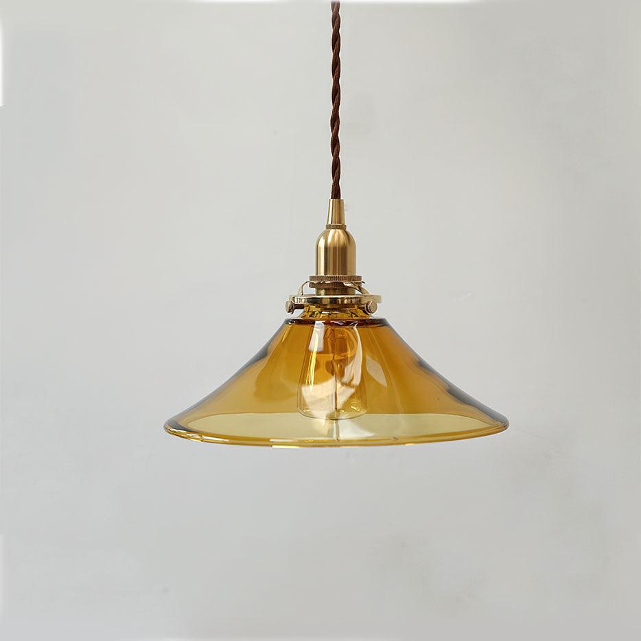 Amber Glass Pendant Light