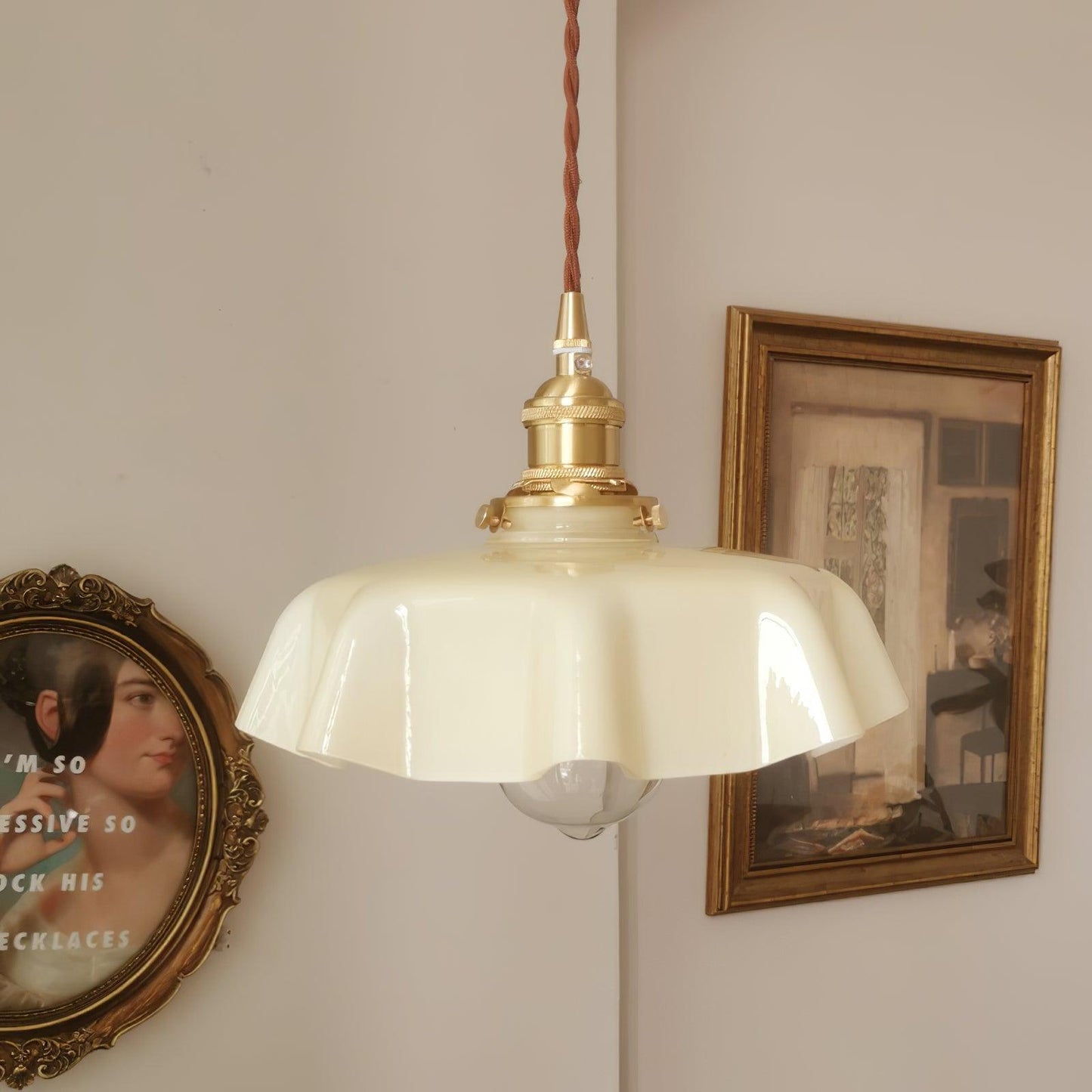 French Flower Pendant Swag Light