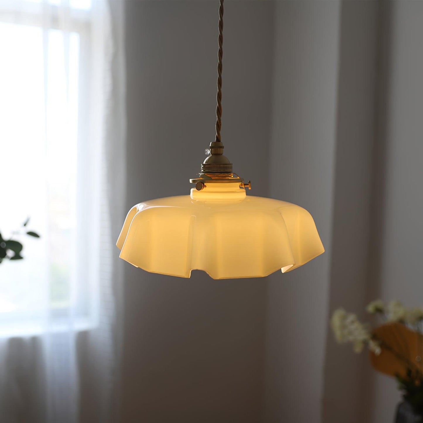 French Flower Pendant Swag Light