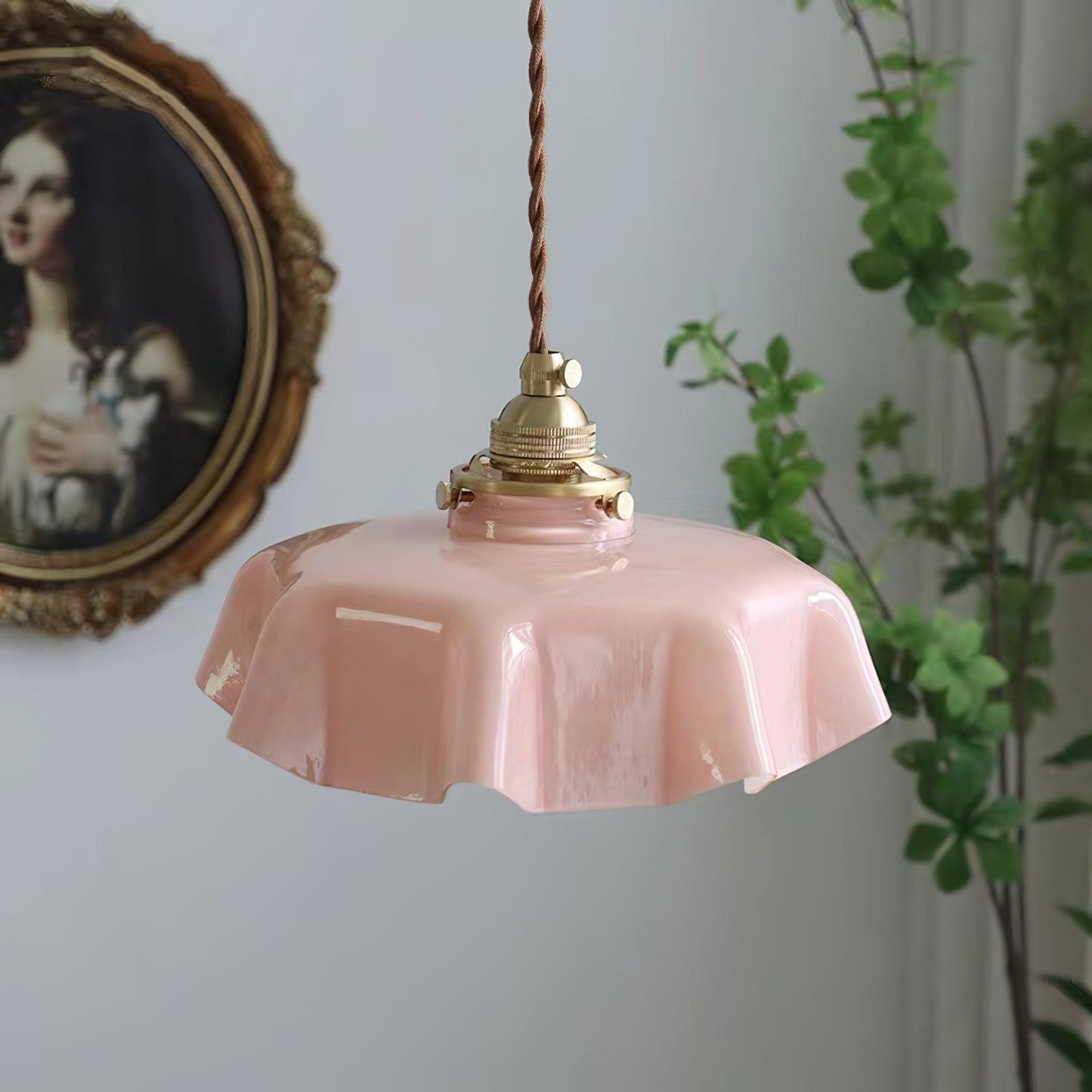 French Flower Pendant Swag Light