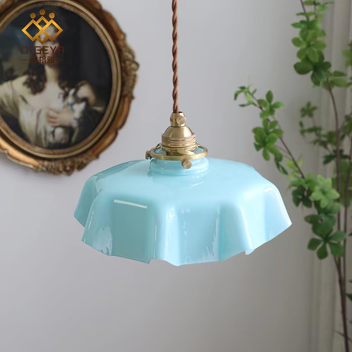 French Flower Pendant Swag Light