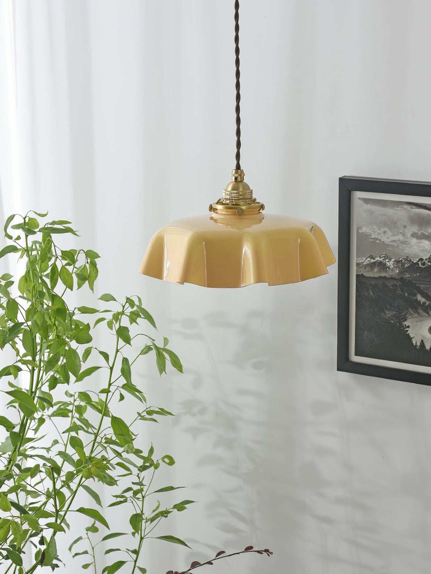 French Flower Pendant Swag Light