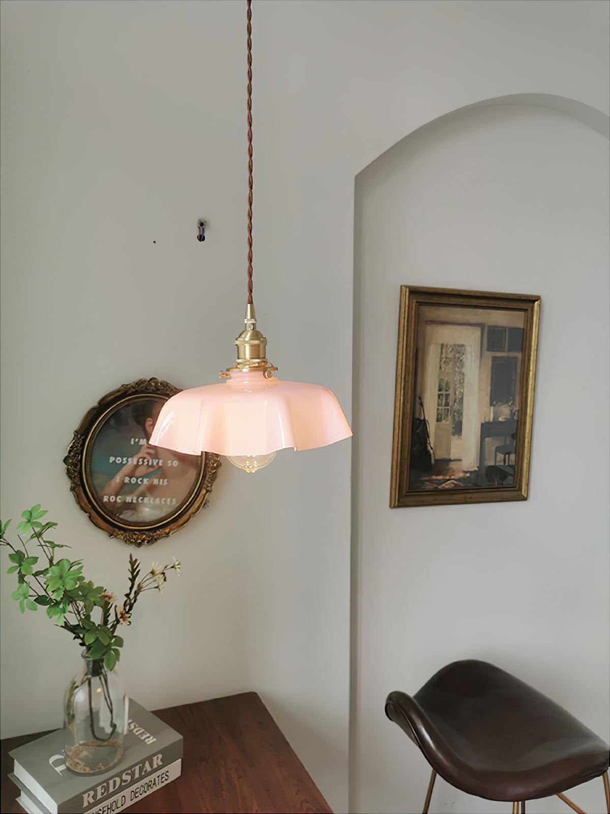 French Flower Pendant Swag Light