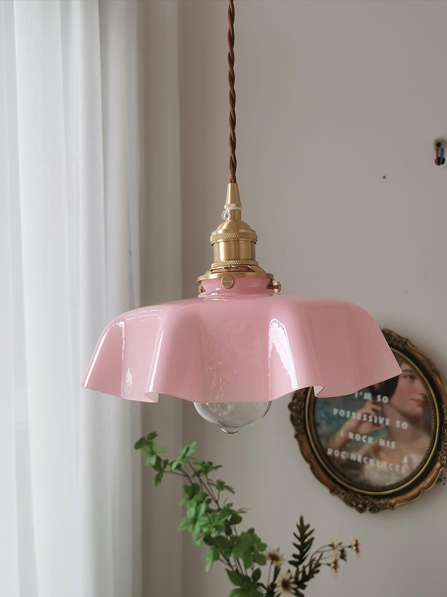 French Flower Pendant Swag Light