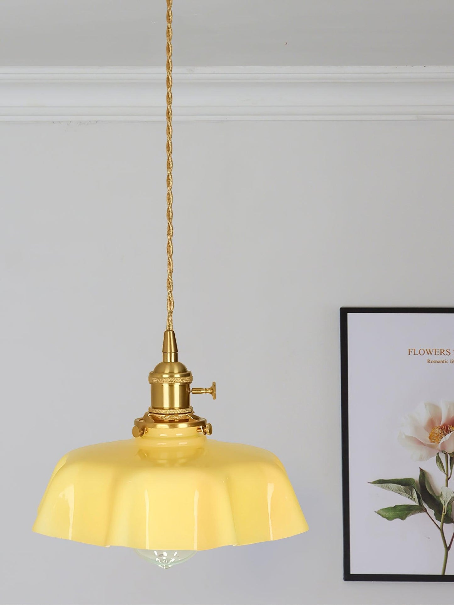 French Flower Pendant Swag Light