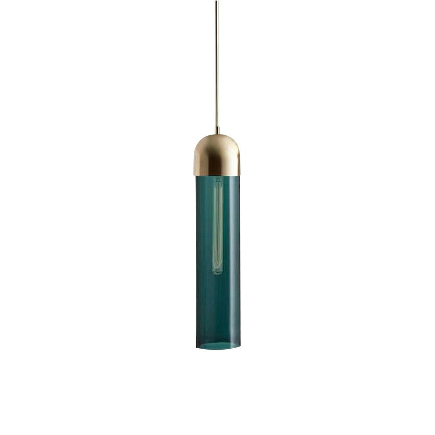 Glass Cylindrical Shape Pendant Light