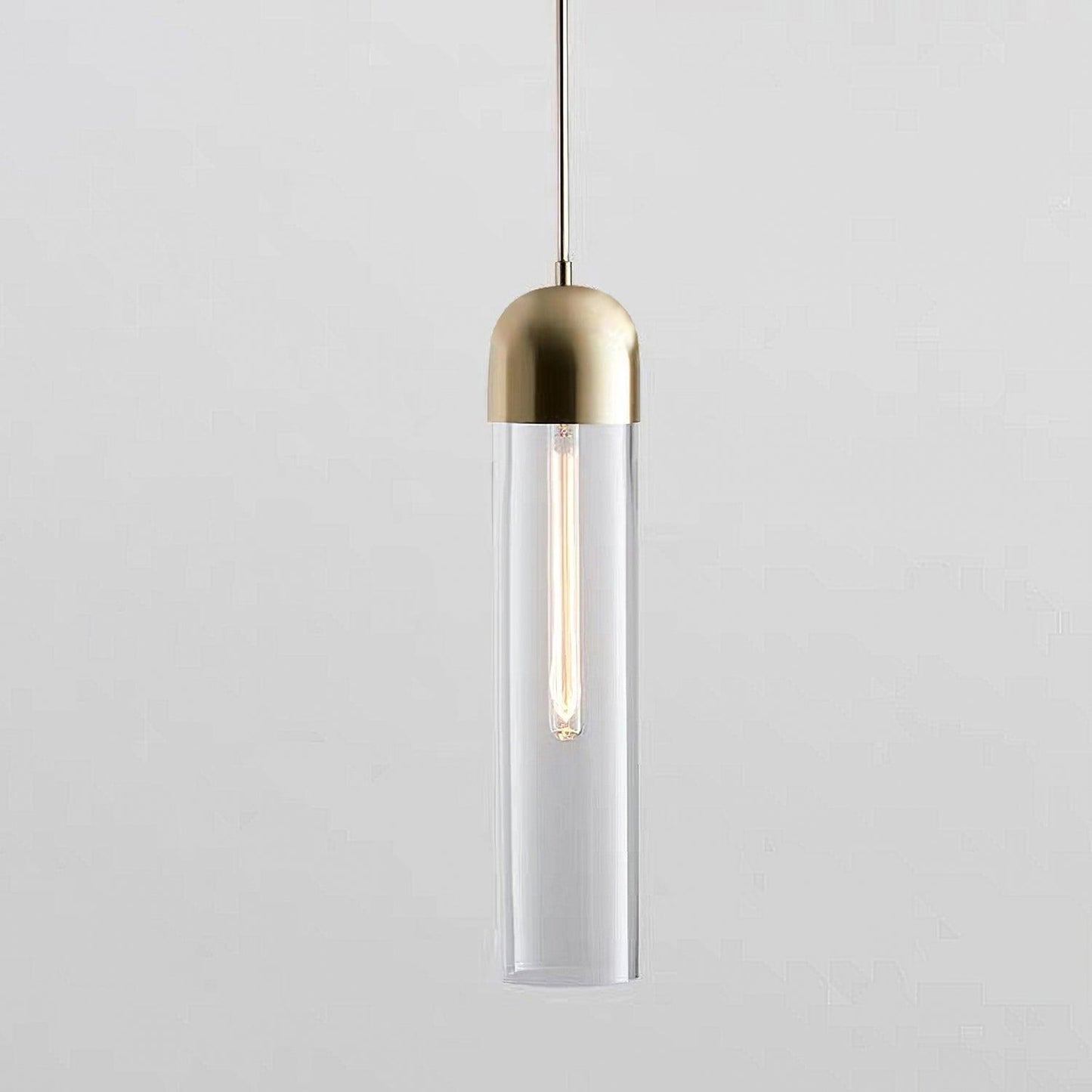 Glass Cylindrical Shape Pendant Light