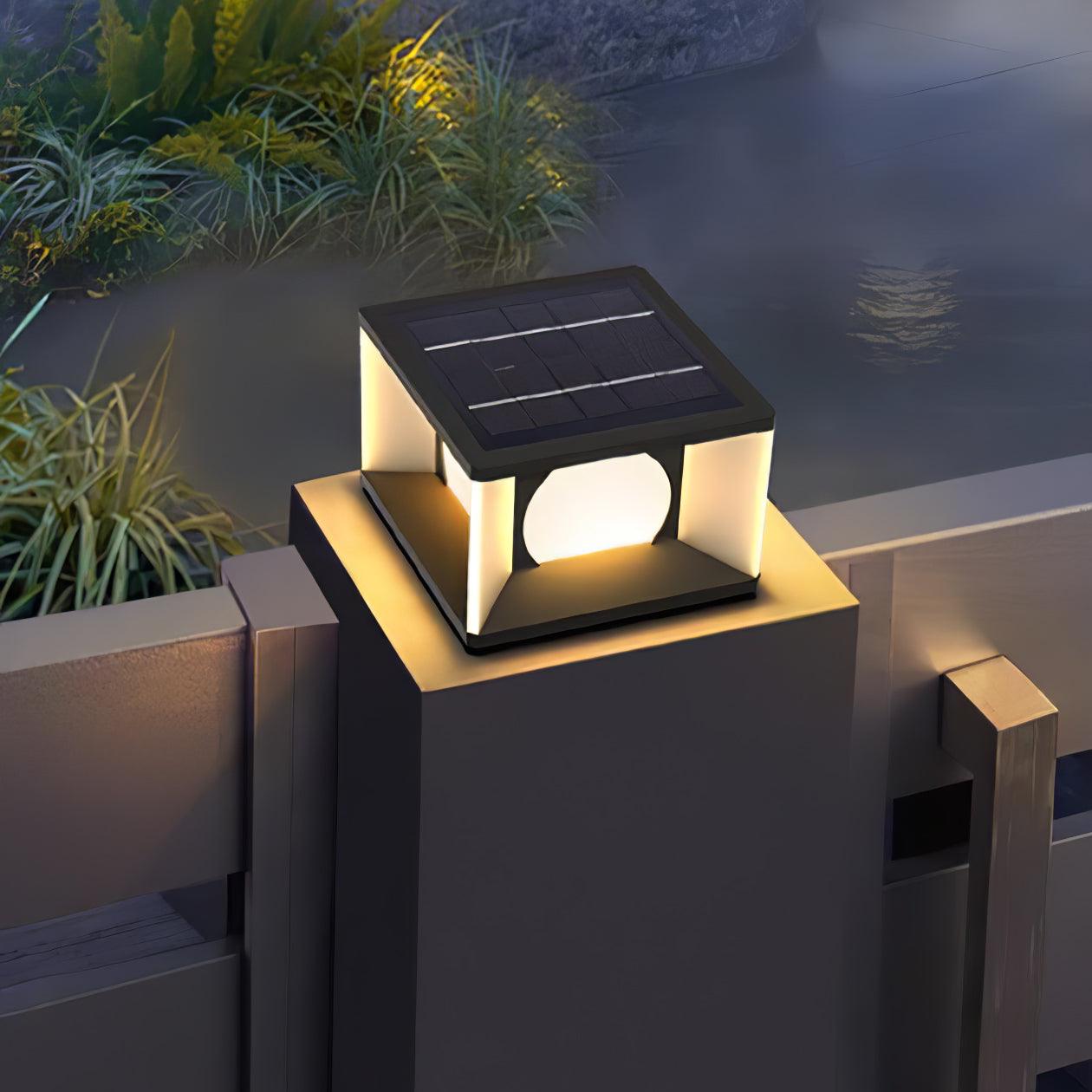 Eclipse Cube Outdoor Post Light