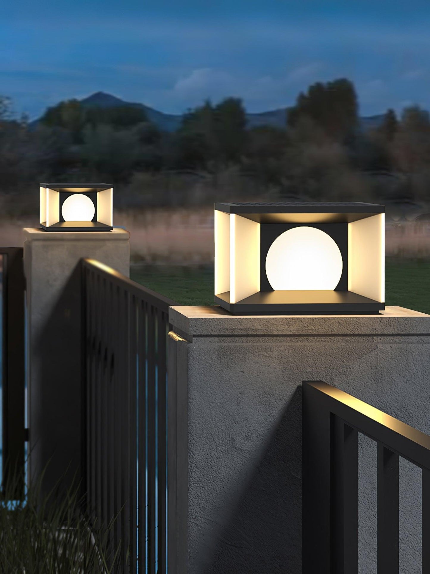 Eclipse Cube Outdoor Post Light