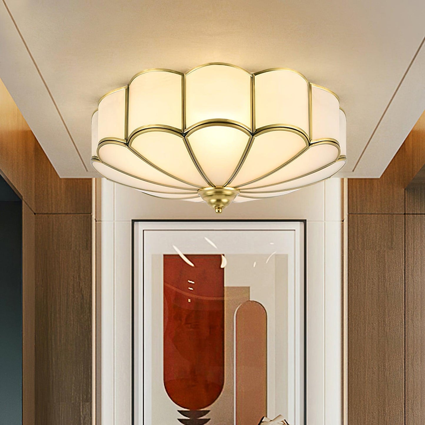 Flower Shape Glass Recessed Ceiling Light