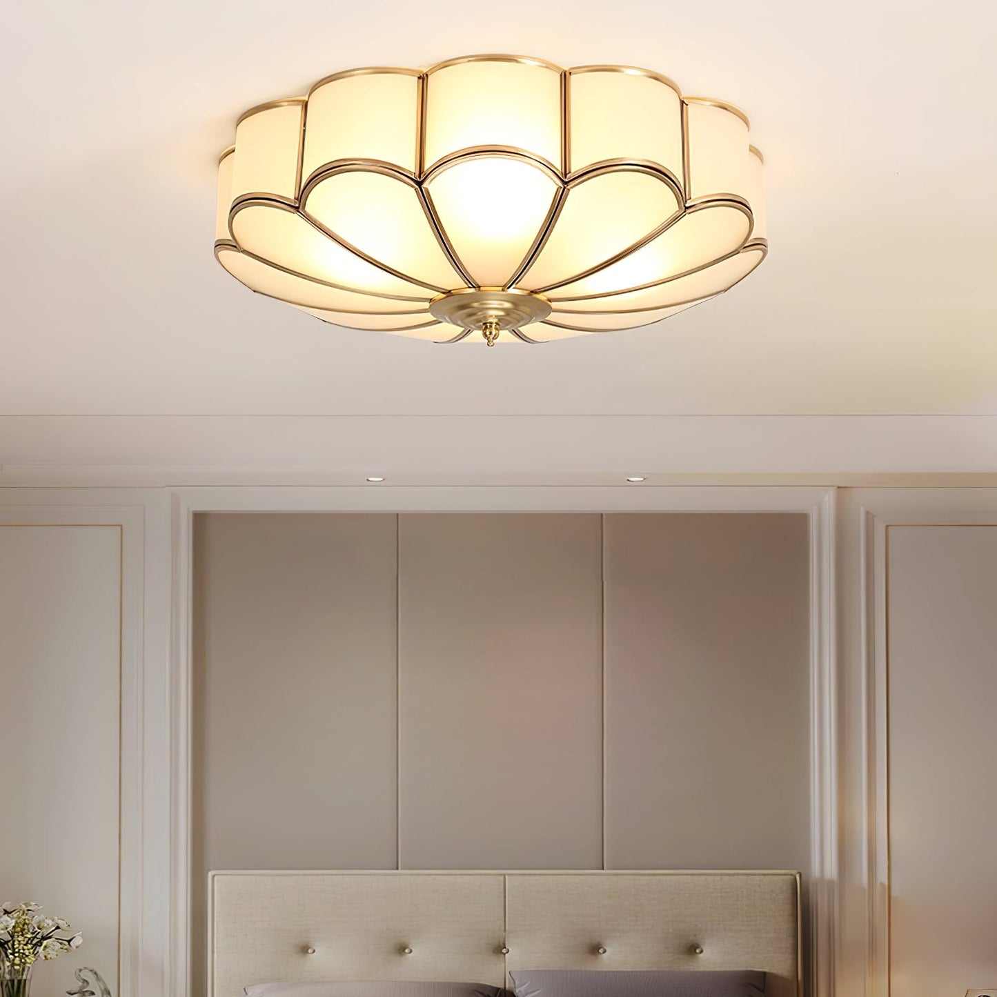 Flower Shape Glass Recessed Ceiling Light