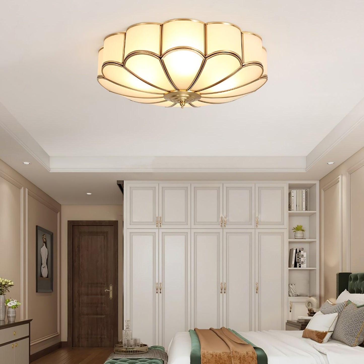 Flower Shape Glass Recessed Ceiling Light