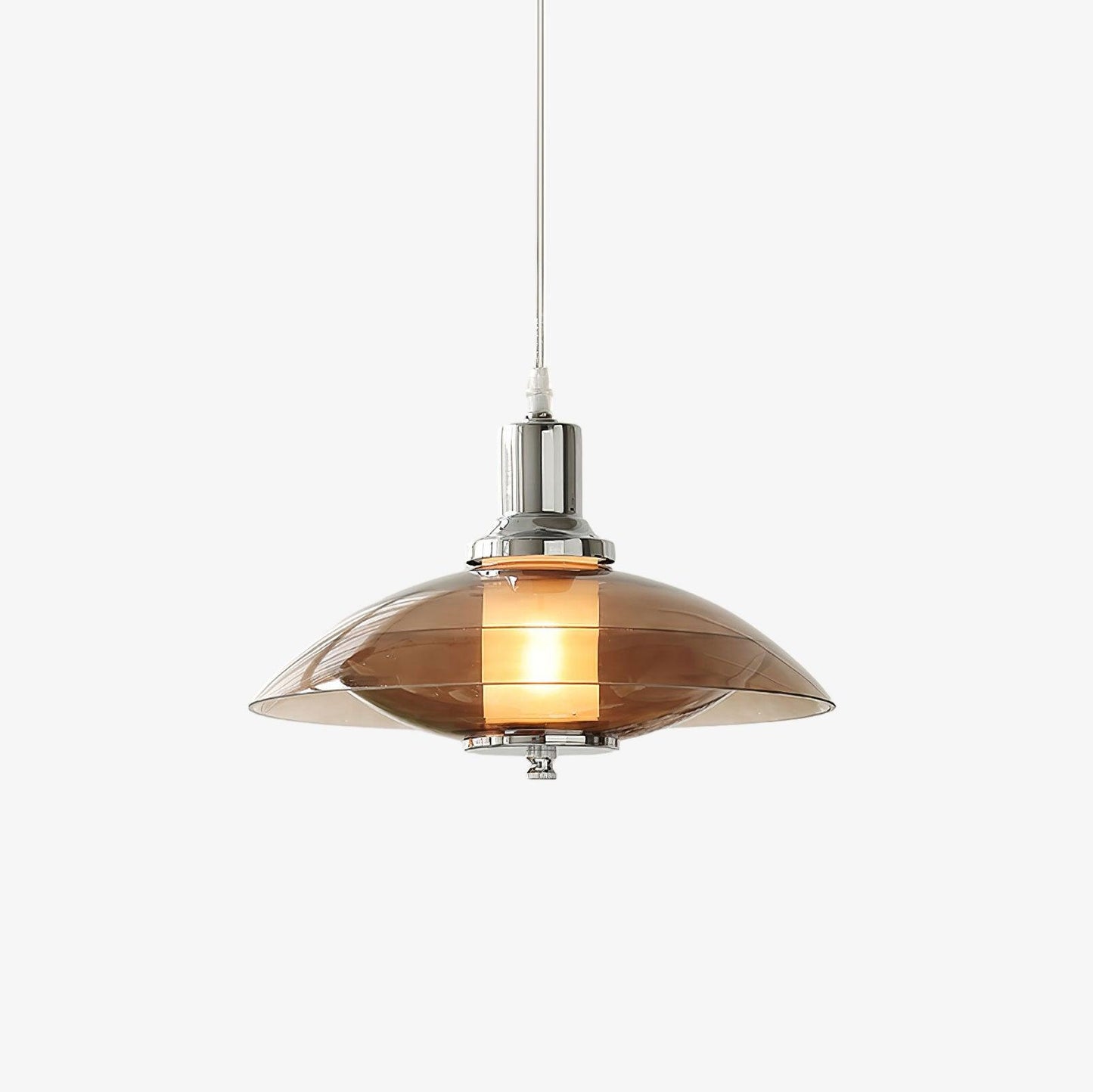 Flying Saucer Chrome Pendant Light