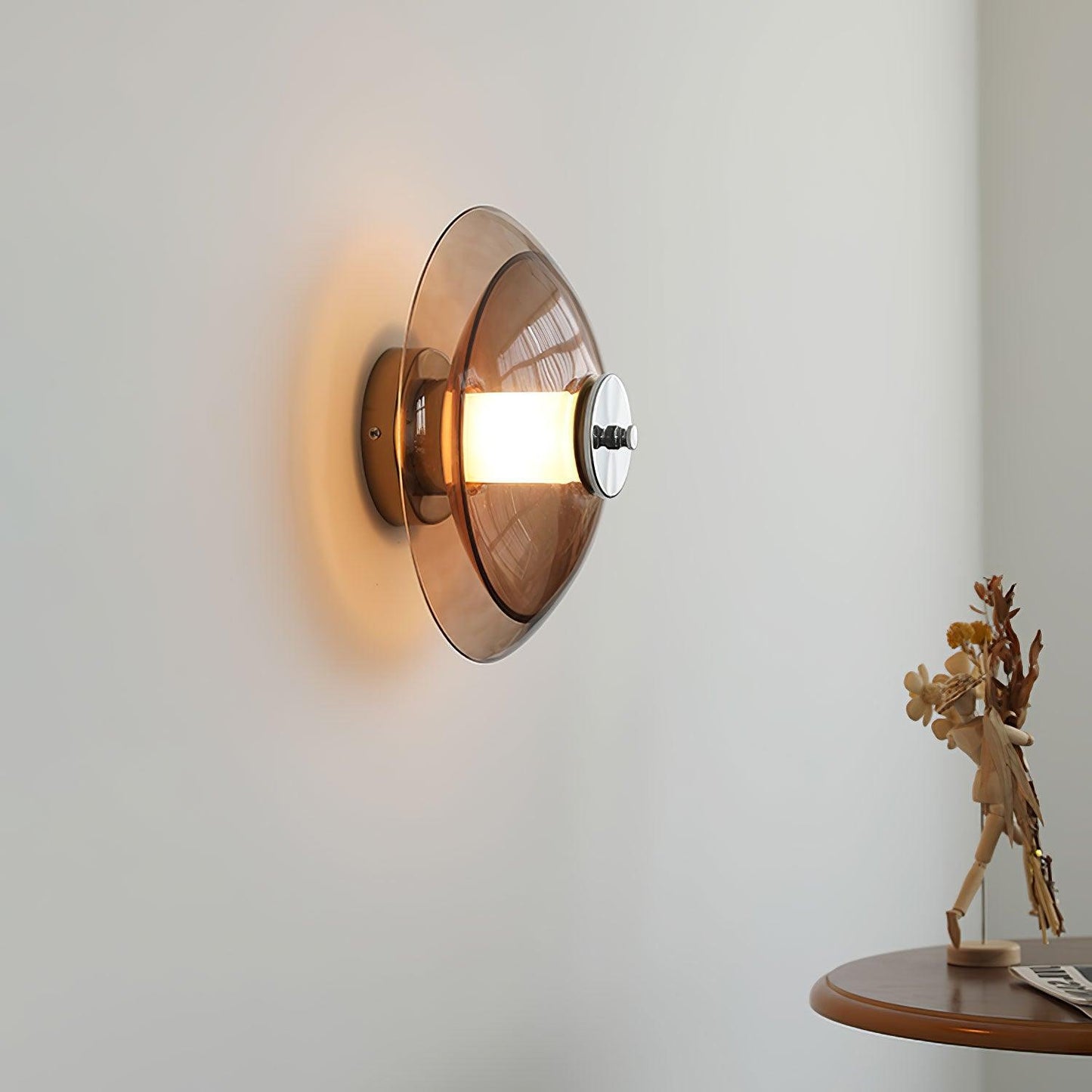 Flying Saucer Chrome Wall Light