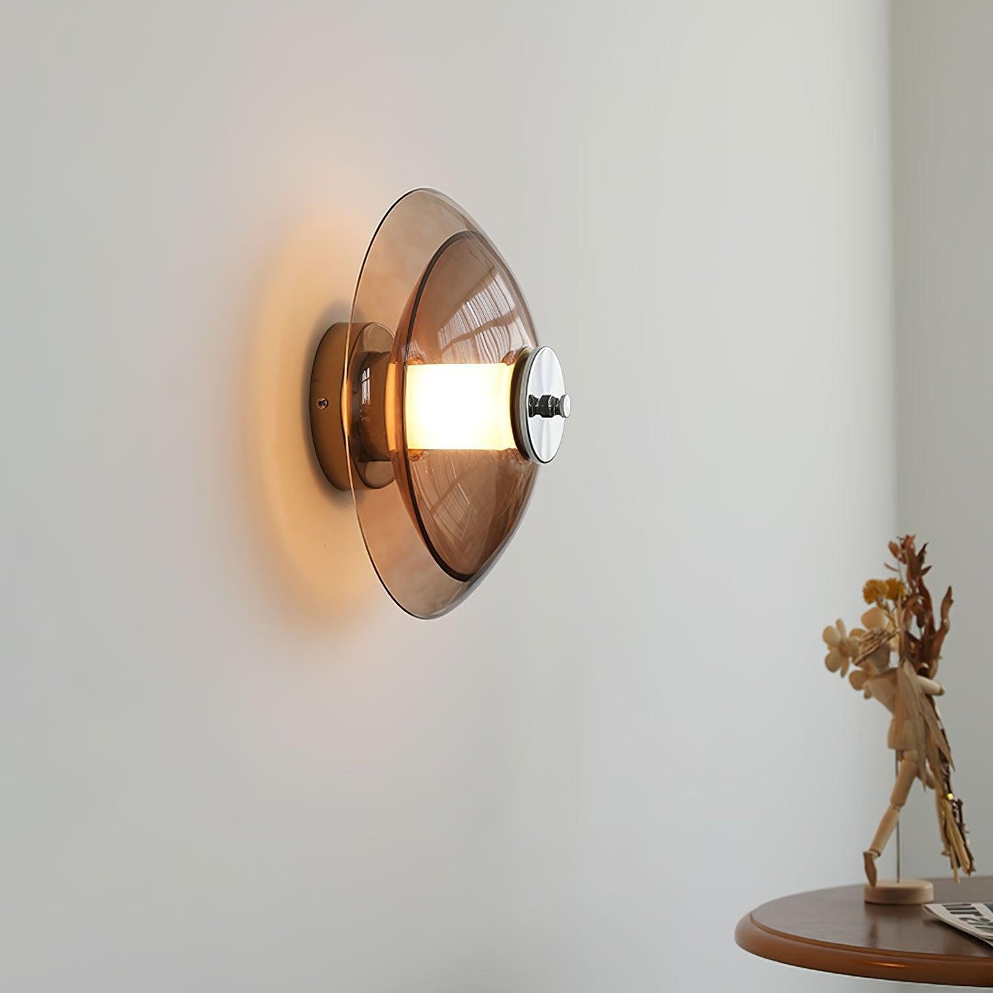 Flying Saucer Chrome Wall Light