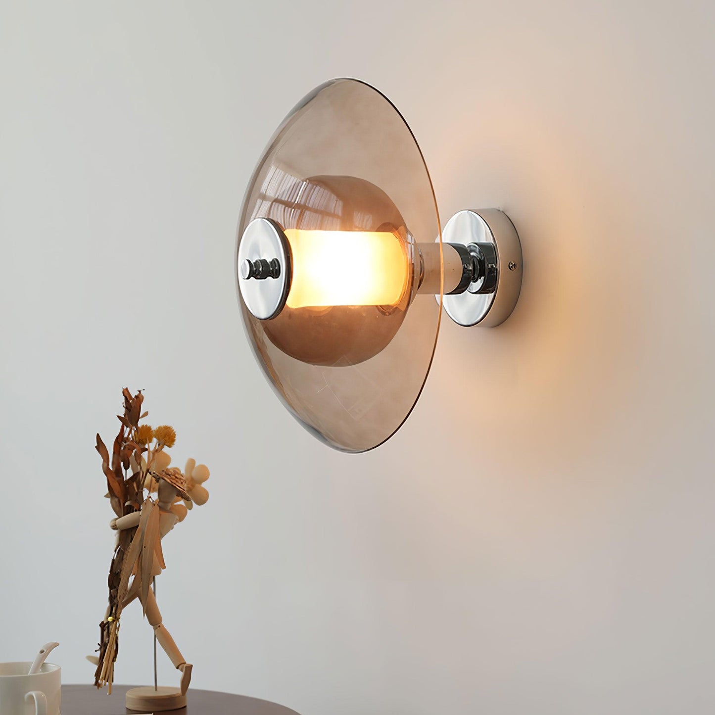 Flying Saucer Chrome Wall Light