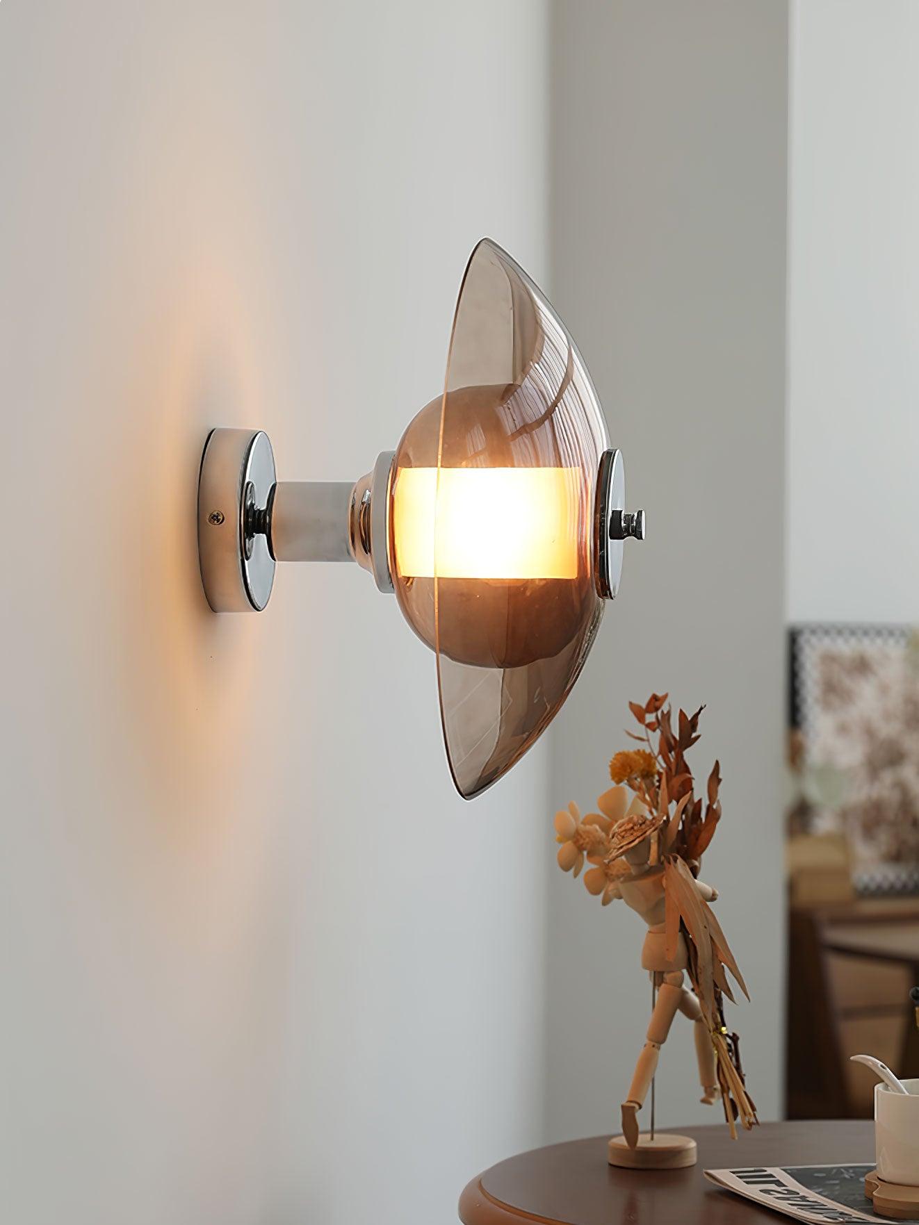 Flying Saucer Chrome Wall Light