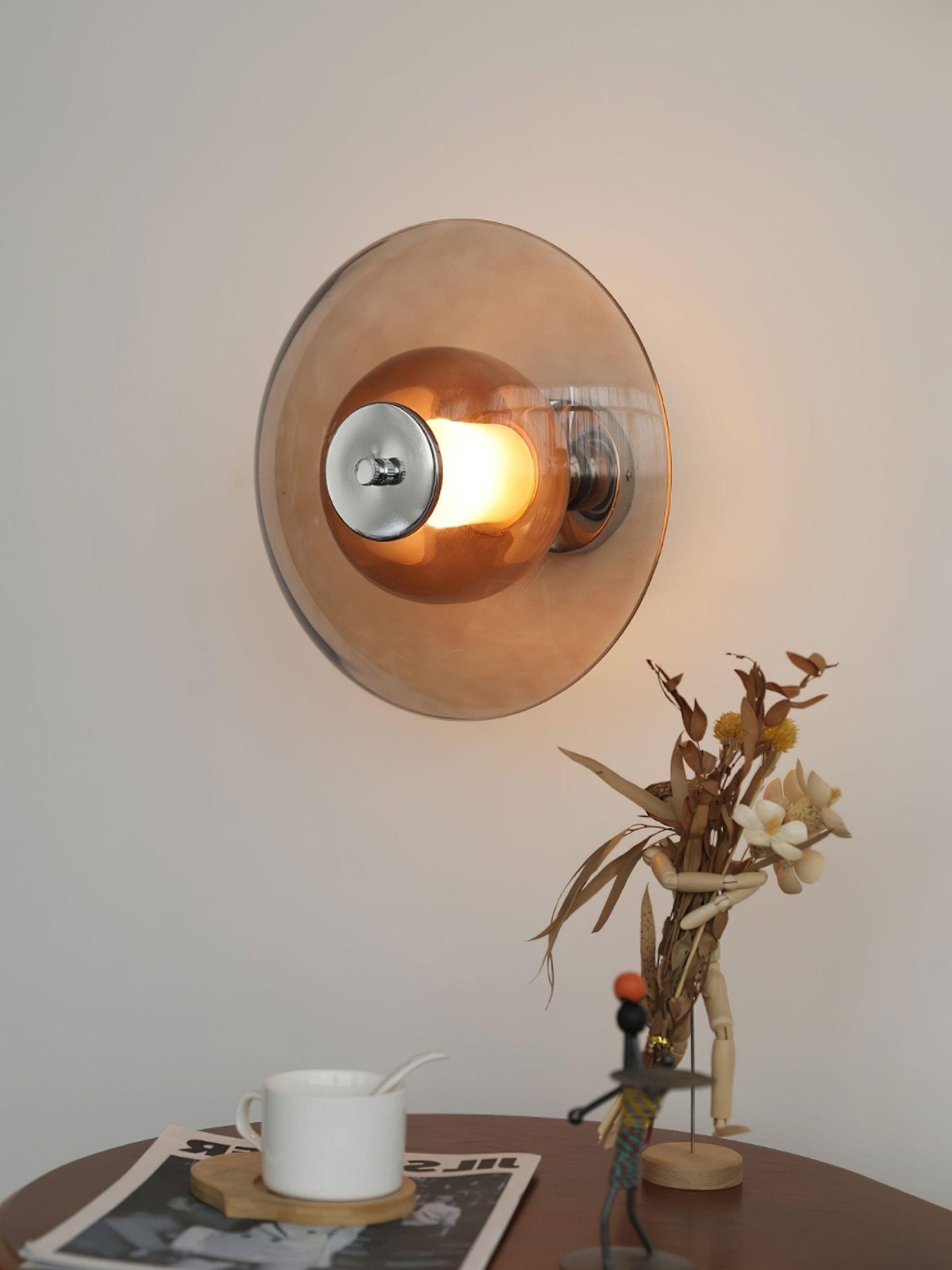 Flying Saucer Chrome Wall Light