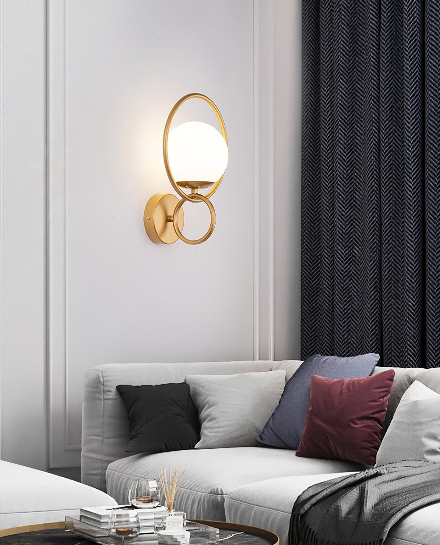 Fort Halo Gold Wall Light