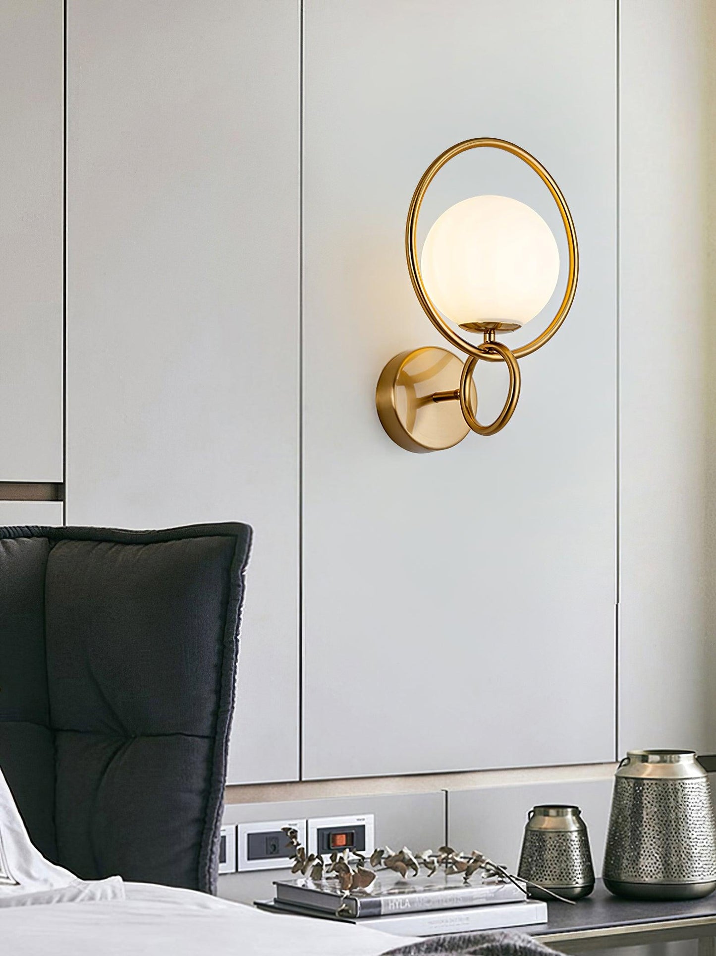 Fort Halo Gold Wall Light