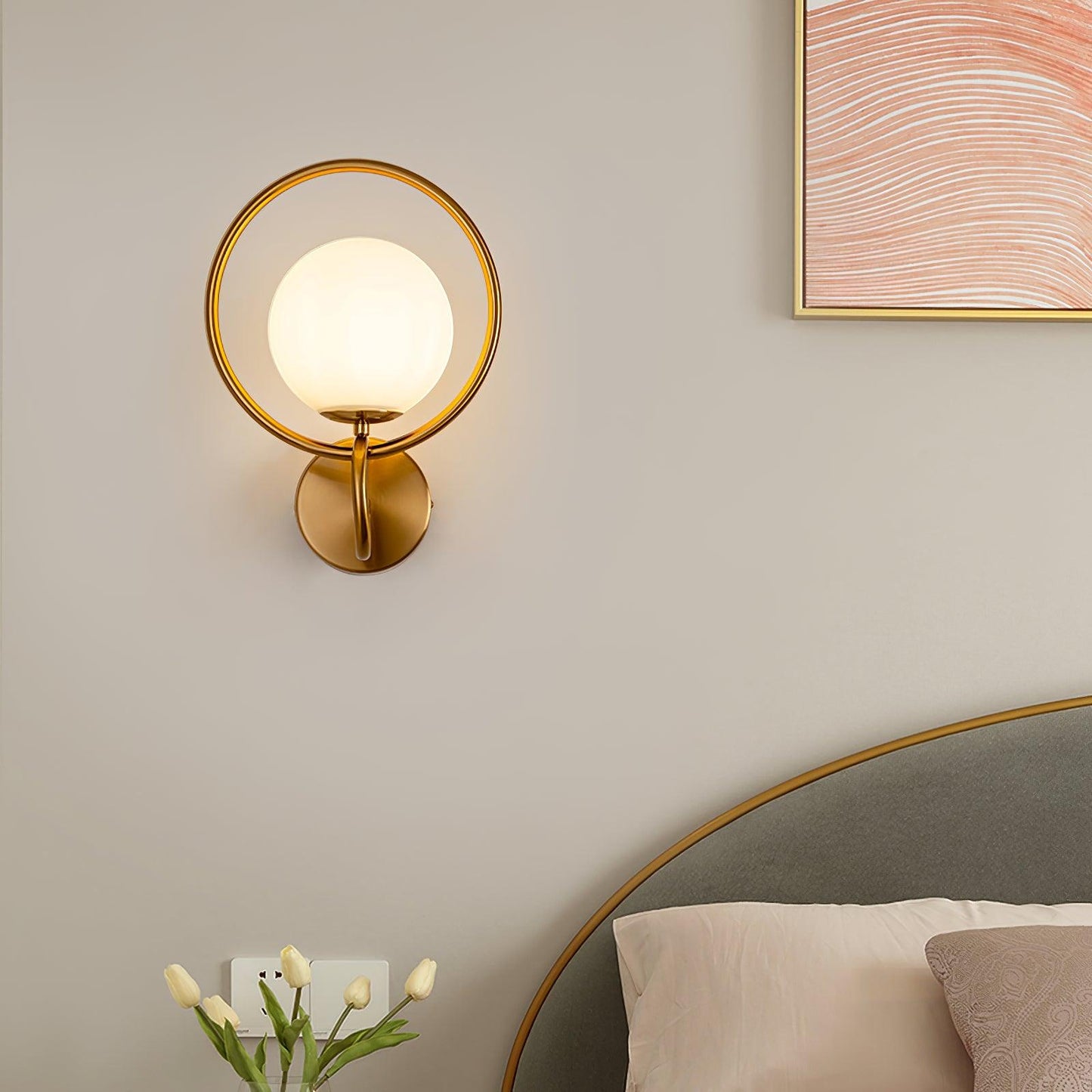 Fort Halo Gold Wall Light