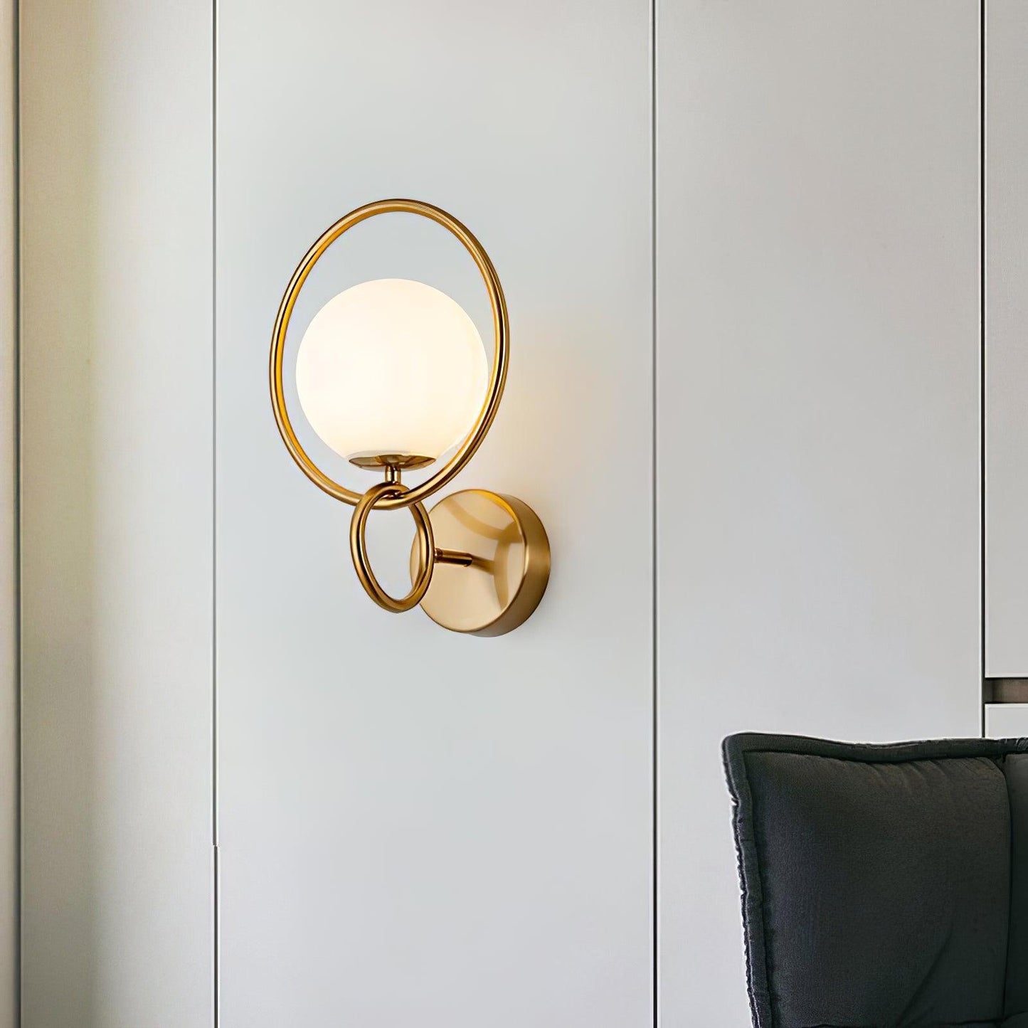 Fort Halo Gold Wall Light