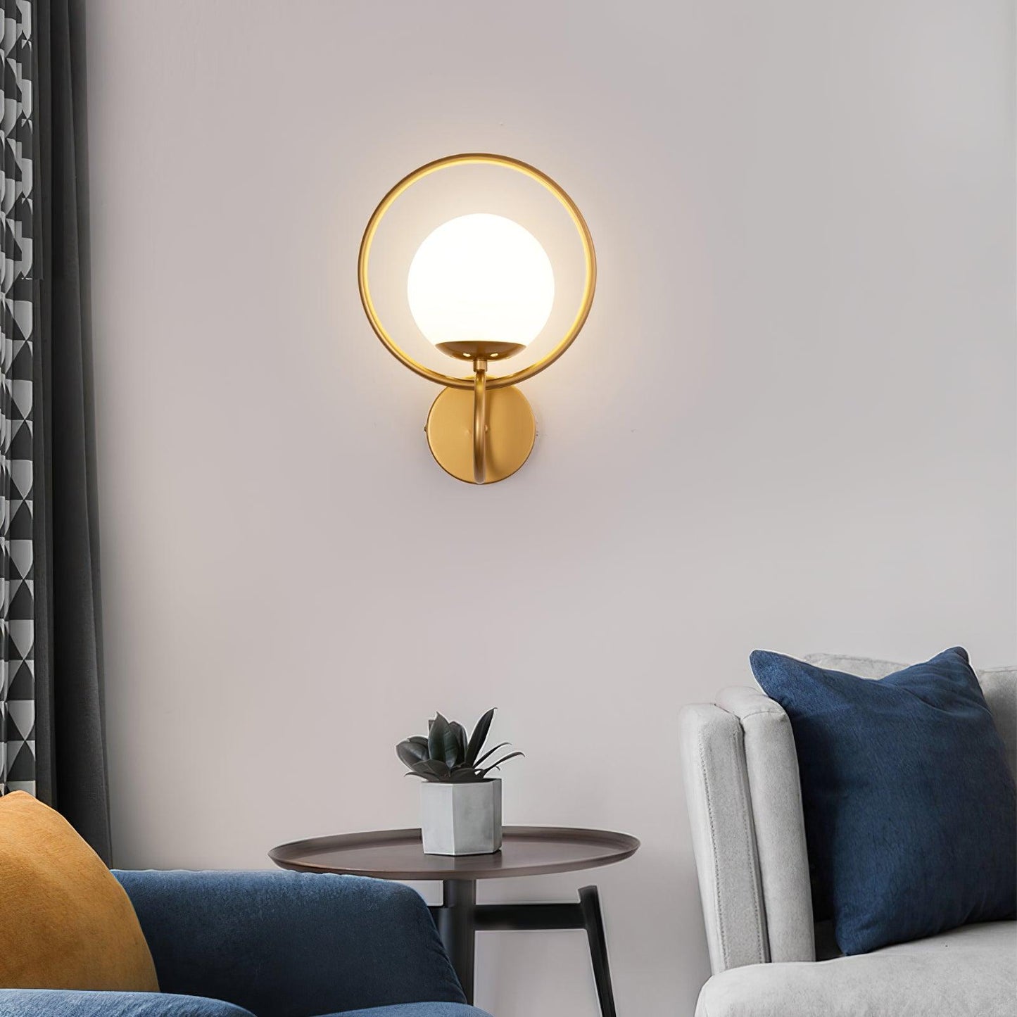 Fort Halo Gold Wall Light