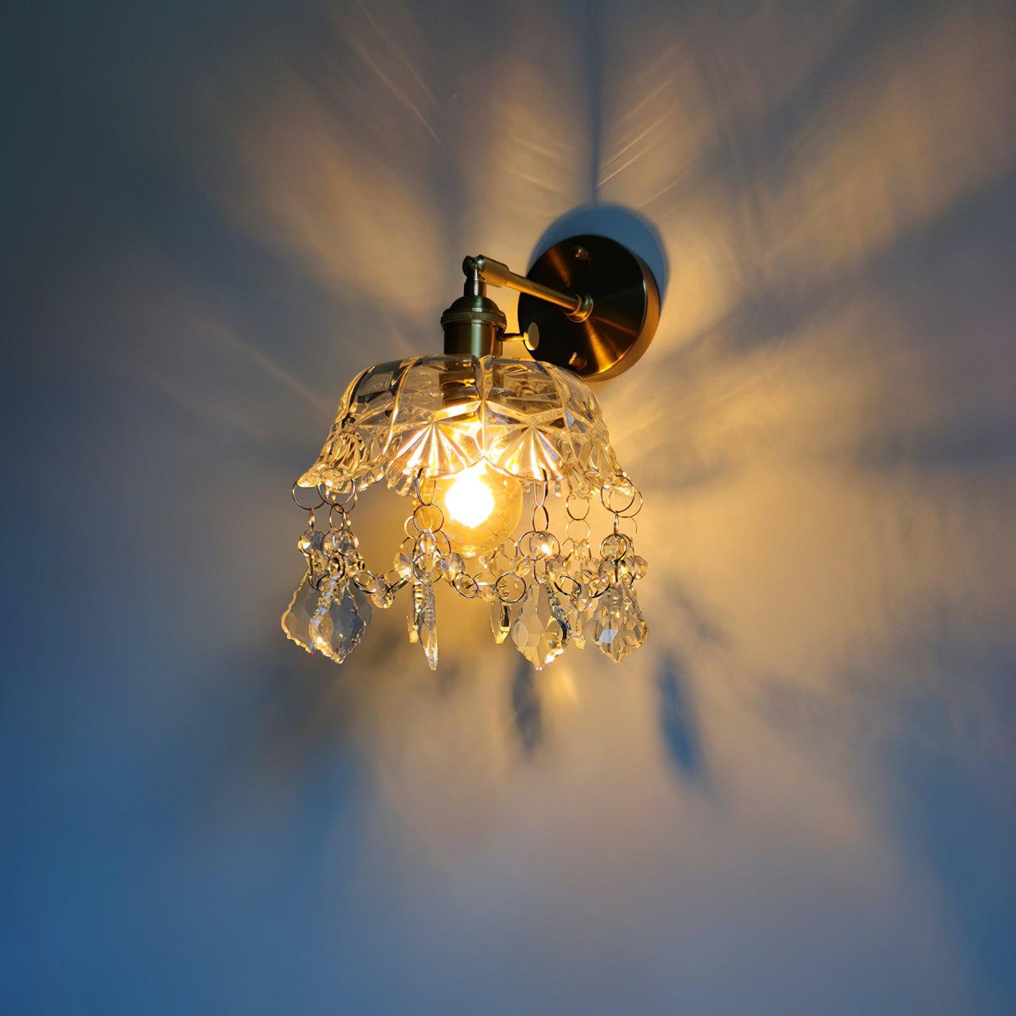 French Crystal Tassel Wall Light