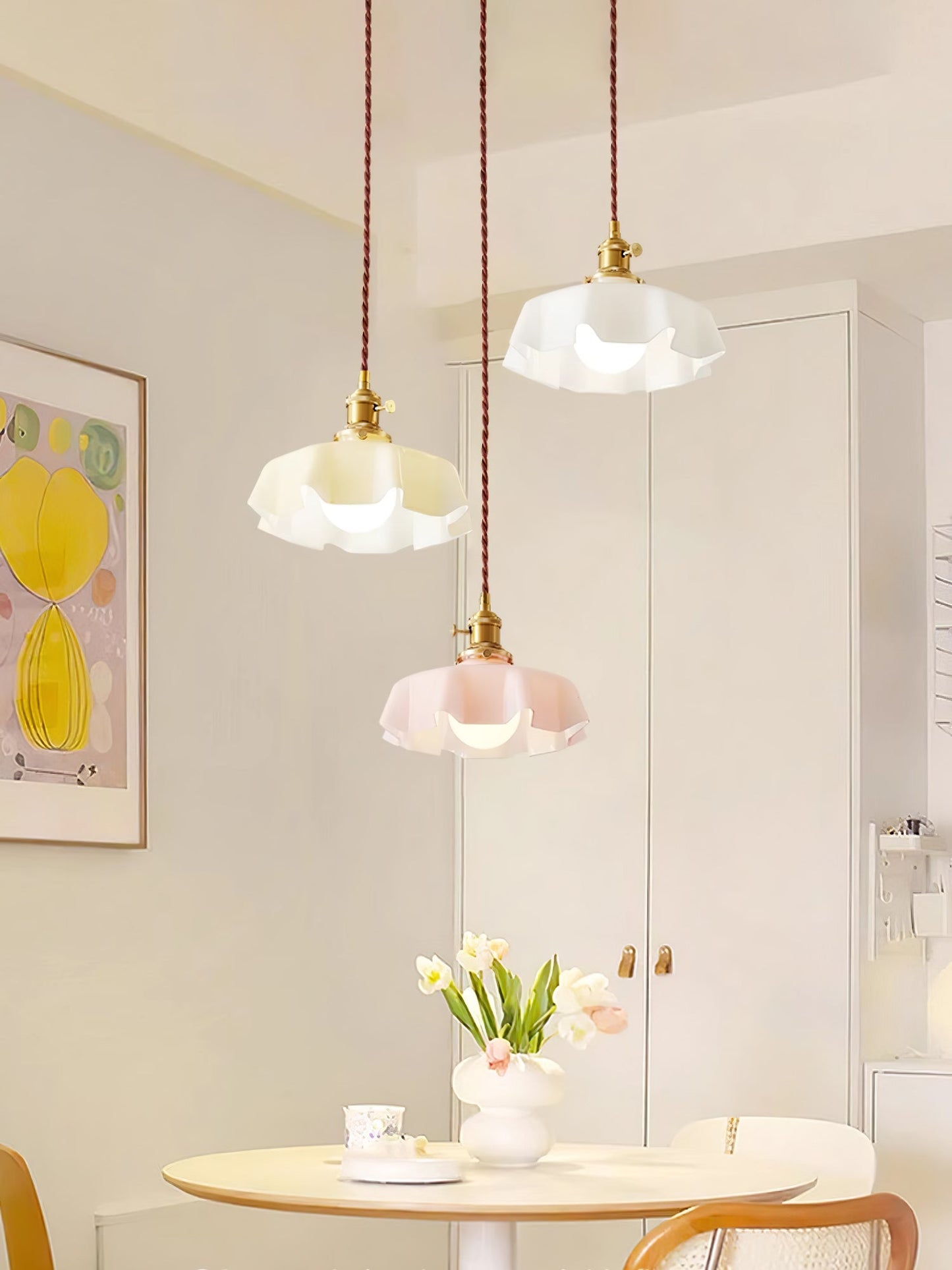 French Flower Pendant Light