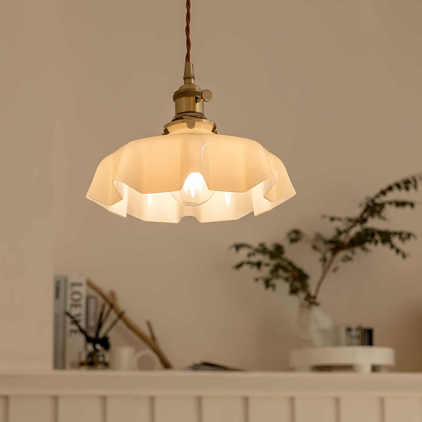 French Flower Pendant Swag Light